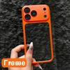 Luxury Hollow Matte Frame for iPhone 17 17Pro 17ProMax Cooling Heat Dissipation Case Camera Lens Protector Shockproof Hard Cover