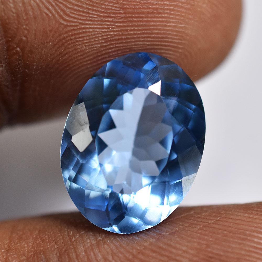 Excellent Blue Sapphire 7.5 Ct Oval Cut Natural Certified Loose Gemstone