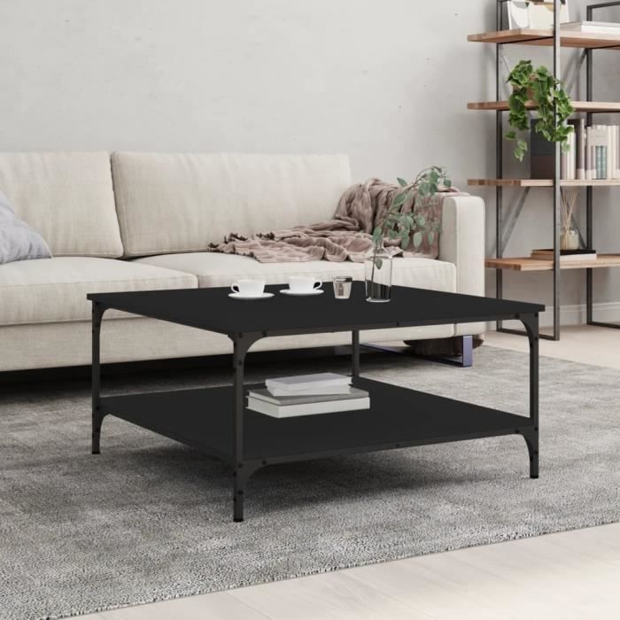 VidaXL Coffee Table Black 80x80x40 Cm Engineered Wood 832838