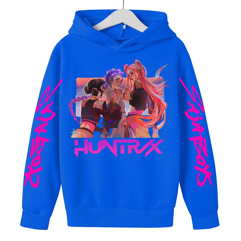 KPop Demon Hunter Rumi Derpy Cartoon Girls Boy Hooded Sweatshirt Warm Children's Wave Fashion Casual Tops Casual Girls Clothing