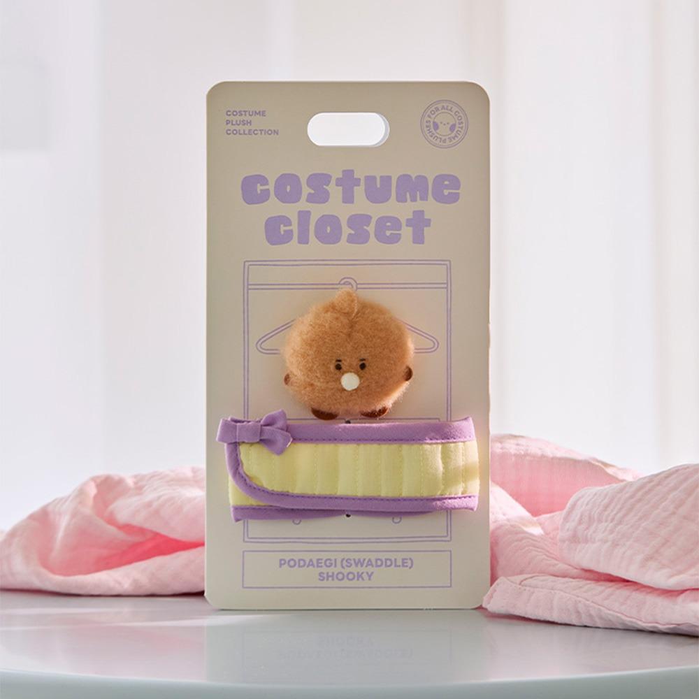 BT21 SHOOKY Baby Newborn Season 2 Doll & Baby Carrier Costume Closet Set