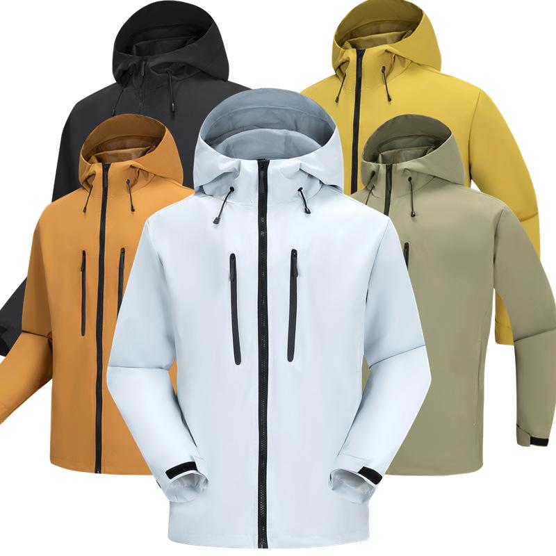 New Hooded Jacket Men's Fashion Trendy Men's Spring and Autumn Jacket Men's Spring and Autumn Jacket Waterproof Windproof Jacket Protection