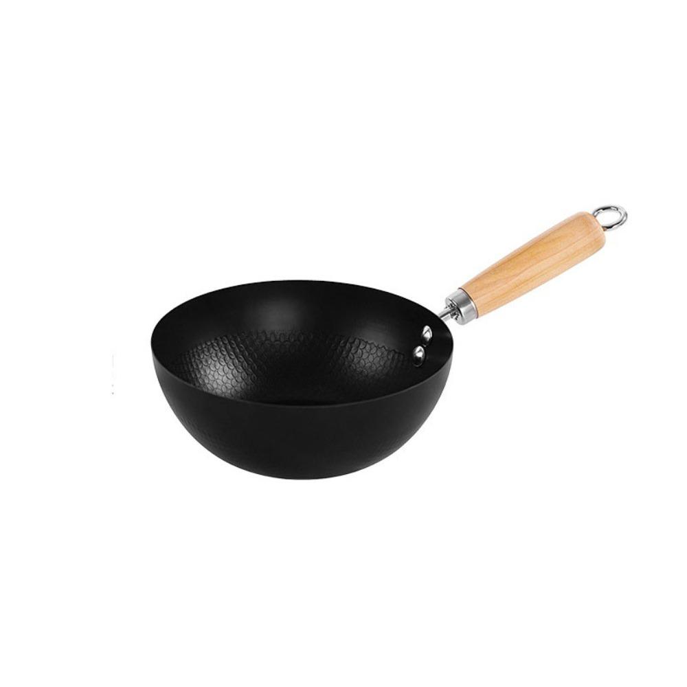 Non-stick Small Cast Iron Wok Universal Pot Durable Frying Pan  Single