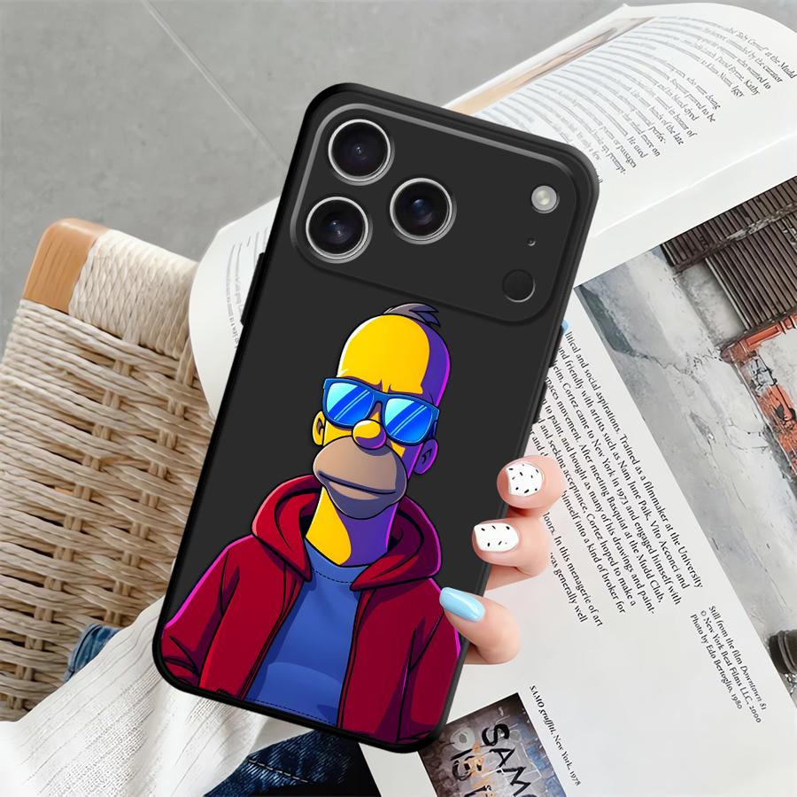 Fun S-simpsons Funda Phone Cover Phone Case for Apple iPhone 16 12 15 Pro 7 8 11 17 Pro Max XR XS MAX 13 14 Air