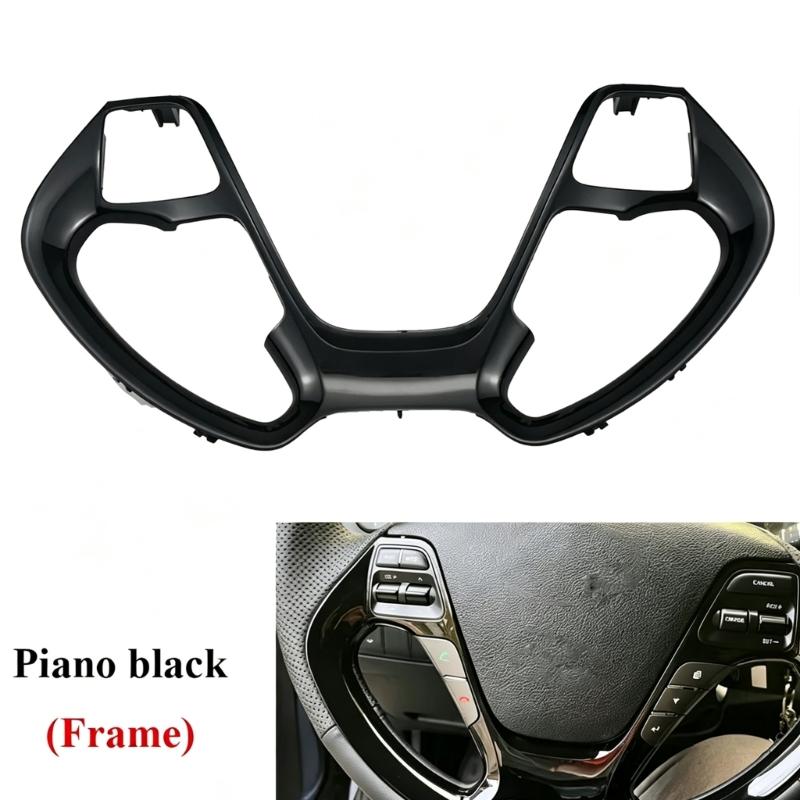 Molded Overlay Trim for K3S Steering Wheel Button Area, ABS Surround Frame with Open Access Layout for K3S Interior Update