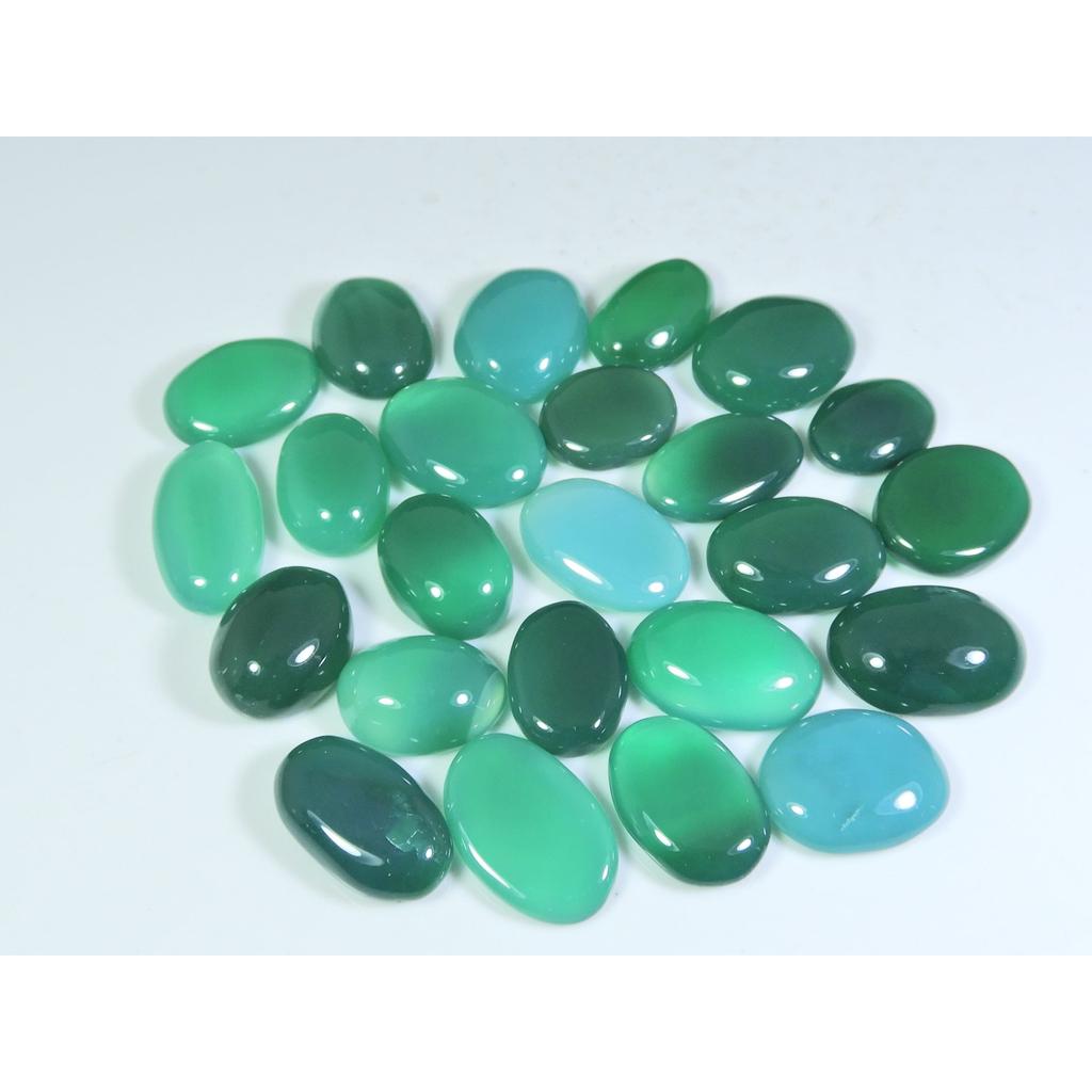 292Cts. Natural Onyx Agate Ring Size Oval Cabochon Loose Gemstone 24Pcs Lot A-648