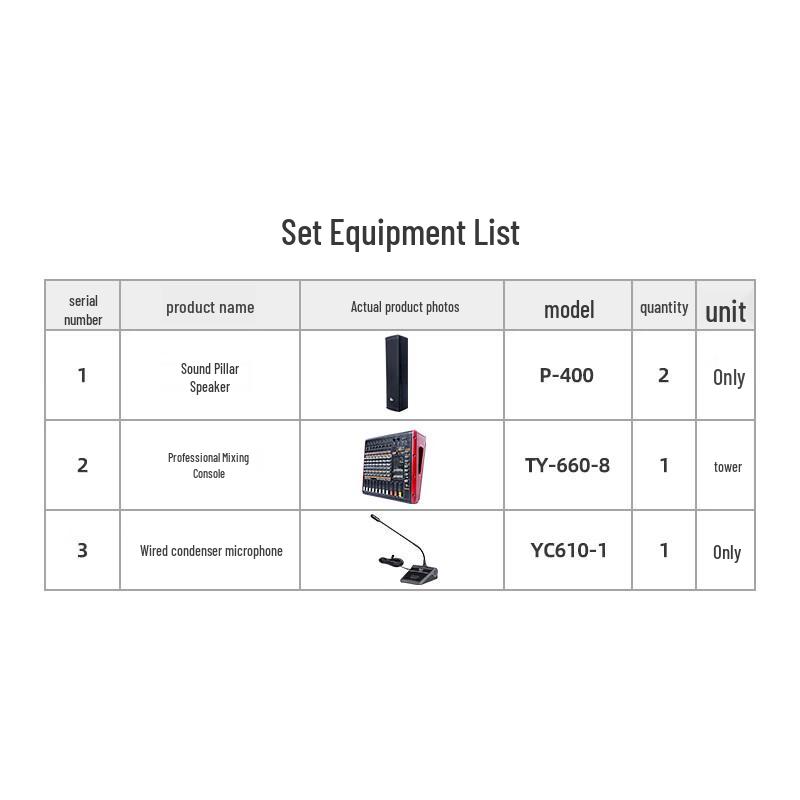 Weishu P-400 Professional Linear Array Wall-Mounted Conference Speaker System (CN Version)