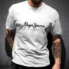 Camiseta Pepe Jeans London Más Nueva Verano Hombre Manga Corta Popular Moda Algodón Tops Tendencia Streetwear Camisetas Ropa Y2K