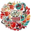 35pcs Vintage Fruit Stickers Retro Music DIY Stickers Graffiti Decals For DIY Phone Guitar Laptop Notebook Suitcase Cup Laptop