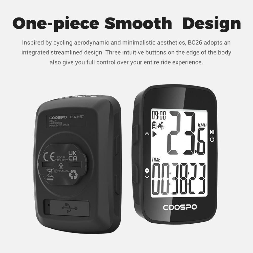 Bike GPS Computer Multifunctional Wireless Bicycle Computer with Auto Backlight Waterproof Odometer