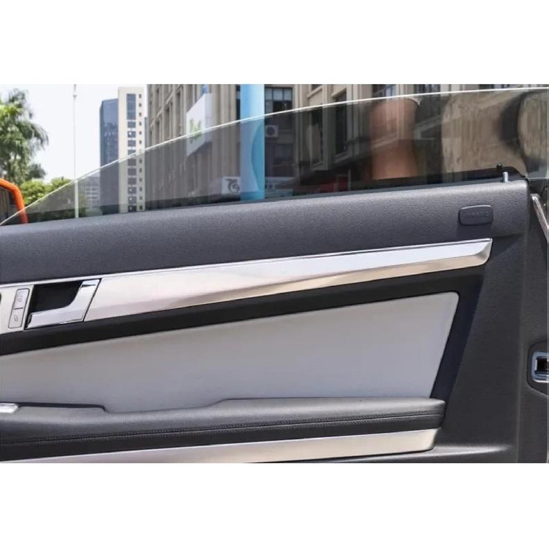 Carbon Fiber Car Interior Door Handle Panel Strips Cover Trim Compatible with Mercedes Benz E Class Coupe W207 C207 E200 e260 E350 Accessory