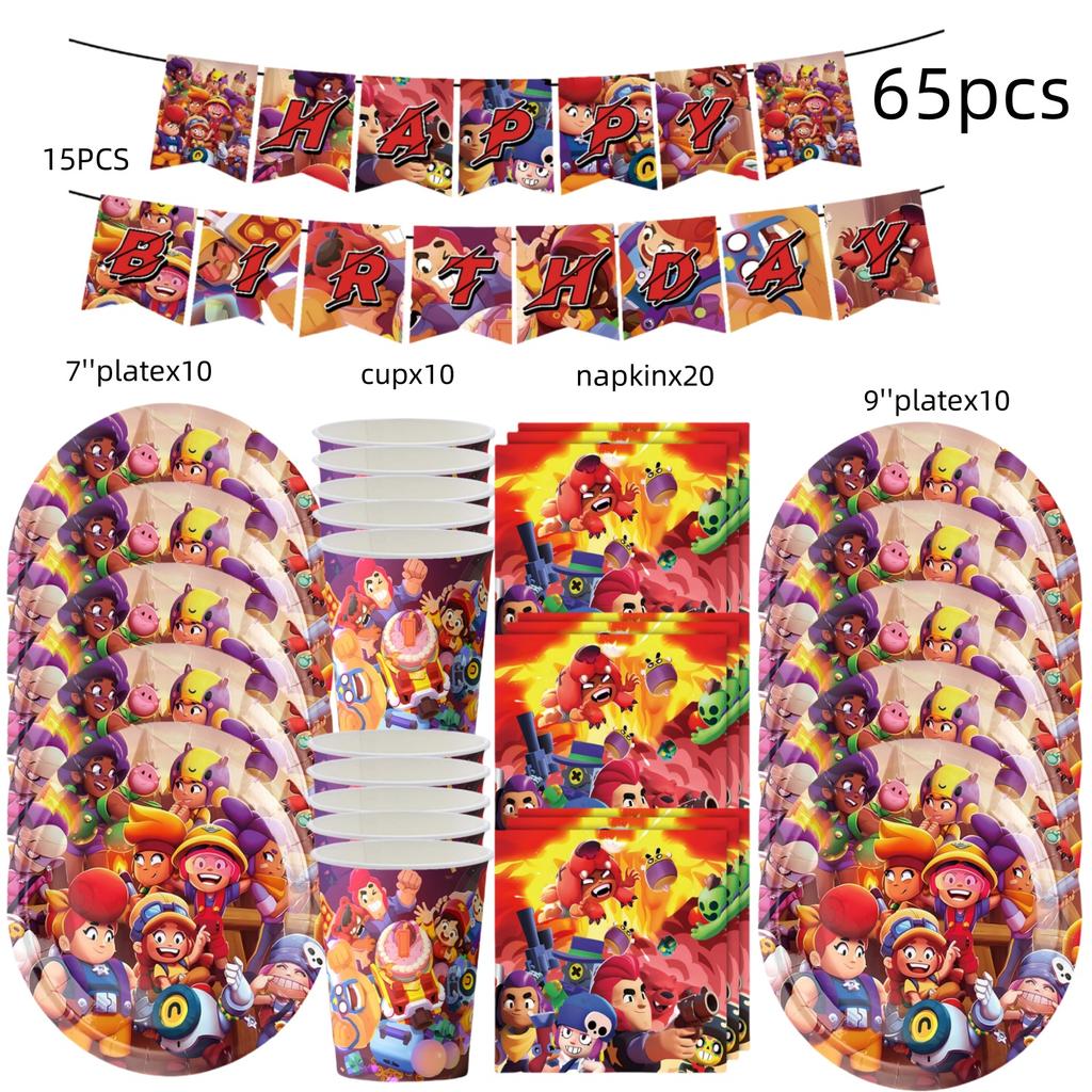 Game thme Birthday Party Decorations Disposable Tableware Tablecloth Plate Cup Napkin Baby Shower Boys Party Favors Supplies