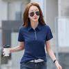 New Tshirt Cotton Pure Halfsleeved For Ladies With Collars Summer Sportswear Casual Lapel Shortsleeved Top