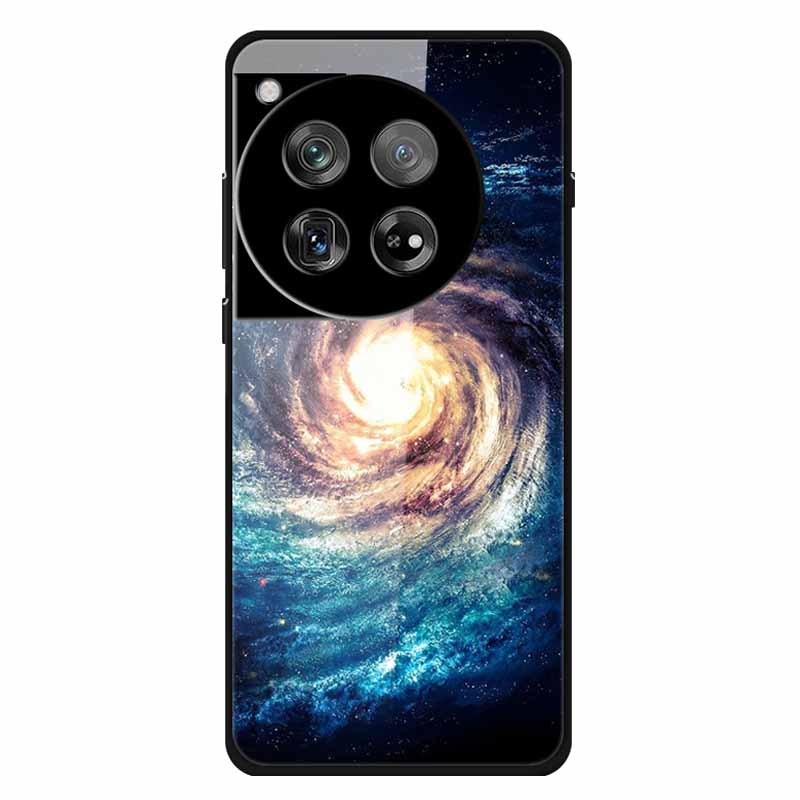For Oneplus 12 12R Case Tempered Glass Luxury Hard Back Cover for Oneplus 12 12RCases Space Soft Bumpers for One Plus 12 5G Wolf
