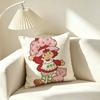 S-Strawberry Shortcake Kids Character Pillow Case Square Double-Sided Sofa Cushion Cover Bedroom Bedside Pillow