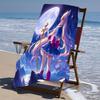 proof beach towel with a Sailor Moon1 pattern - soft,absorbent,quick-drying,machine washable - perfect for swimming,camping,bathing