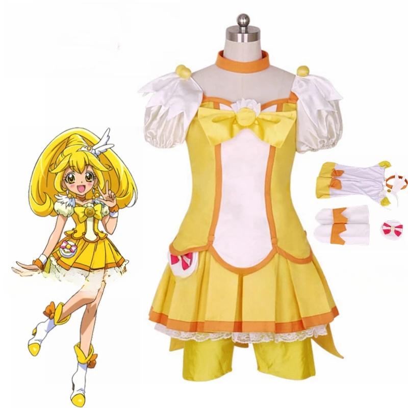 

Хелловін Посмішка PreCure! Glitter Force Kise Yayoi Glitter Peace Cure Peace Dress Cosplay Costume Adult Deluxe High Quality XL