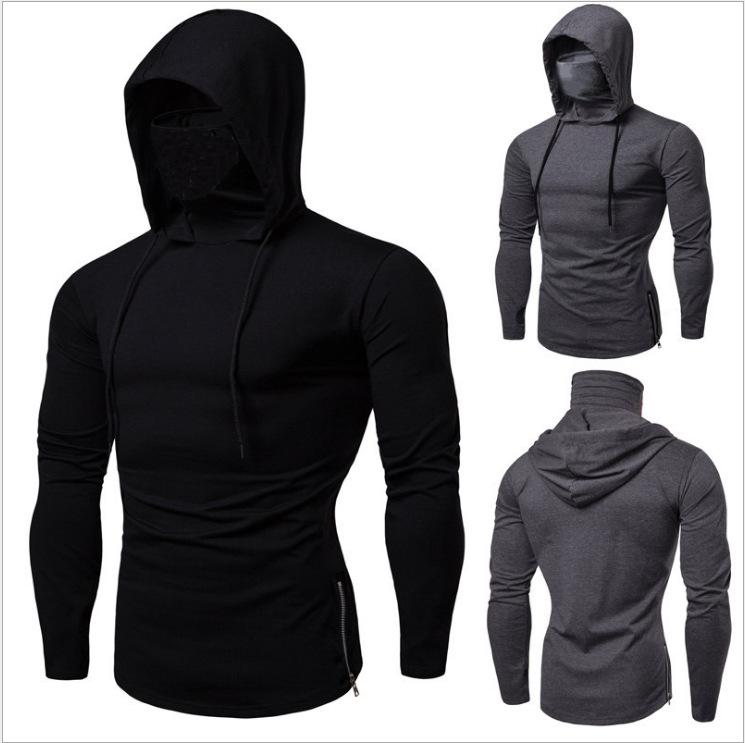 Spring Solid Color Autumn Leisure Fitness Sweatshirt Men's Thin Sweater Hooded Long Sleeved Hoodie Soft