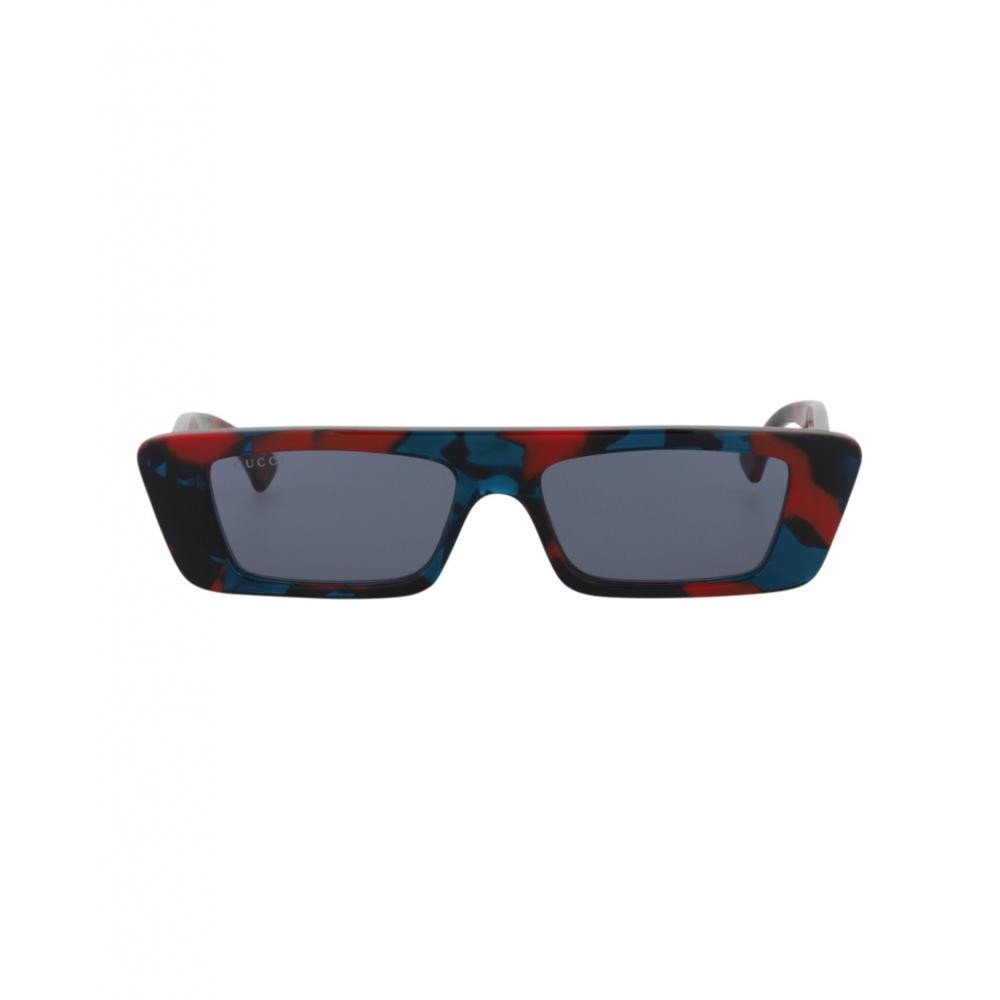 

Gucci Square Frame Recycled Acetate Sunglasses Havana Havana Blue One Size