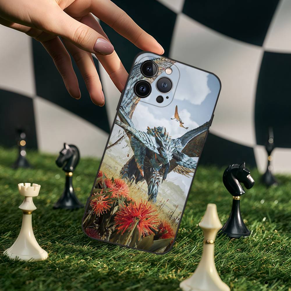 

Game M-Monster H-Hunter Pattern Phone Case TPU Phone Case For Iphone17 Air 16 15 14 13 12 11 Pro Max Plus iPhone 15pro max