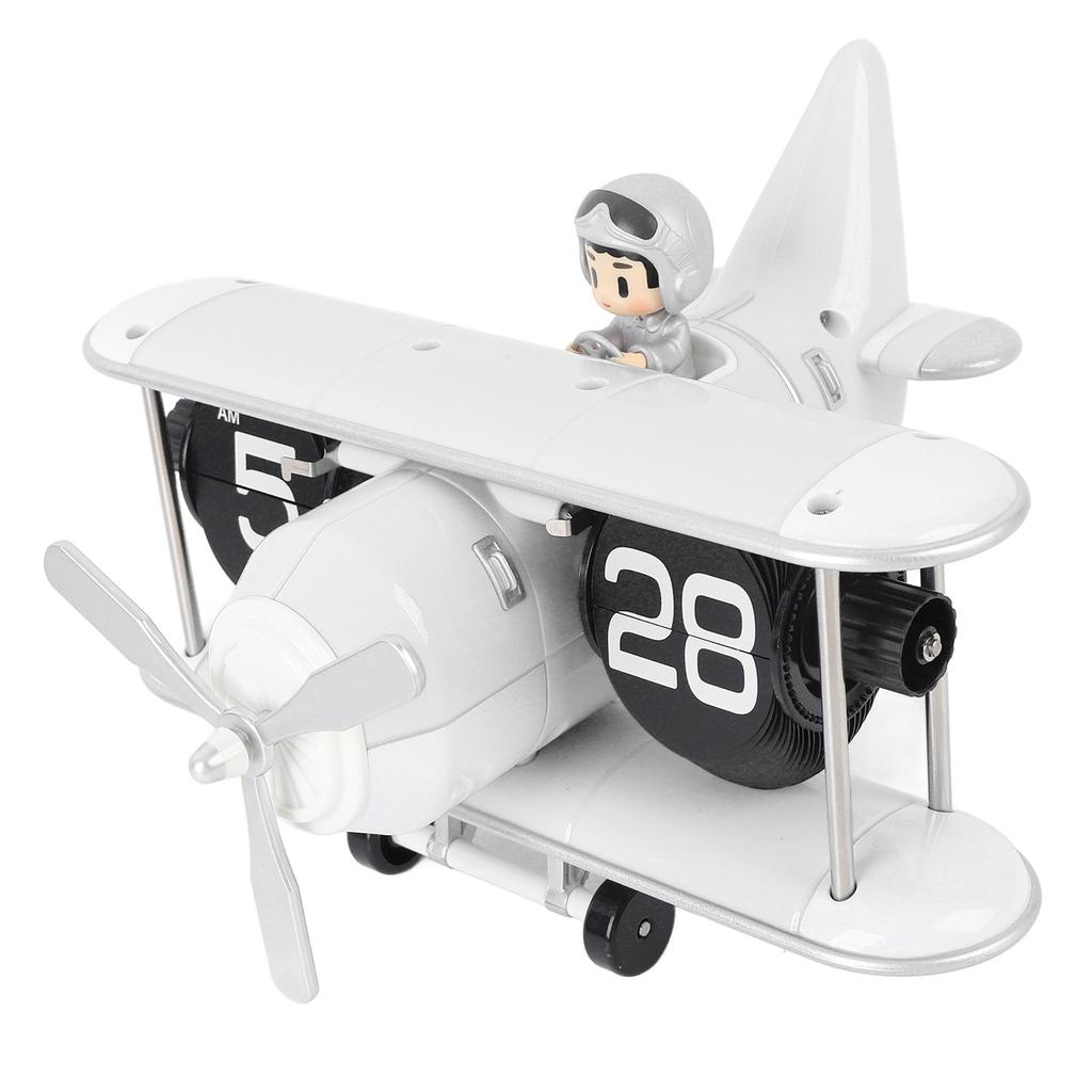 Flugzeug Klappuhr 12 Stunden Retro Batteriebetrieben Auto Flip Schreibtischuhr für Wohnzimmer Schlafzimmer