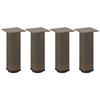 VidaXL Coffee Table Legs 4 Pieces Natural Steel 42-44 Cm Steel 4012467