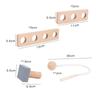 Wooden Nut and Bolt Threading Toy Pastel Colored for Quiet Play, Toddlers