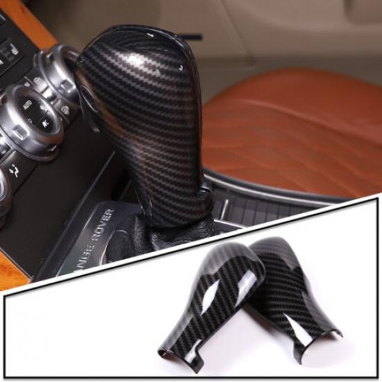ABS Carbon Fiber Gear Shift Knob Trim Cover For LR Range Rover Sport Vogue 05-13