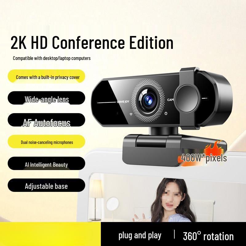 Driver-Free 4K Webcam for Desktop and Laptop: Ideal for Online Classes and Live Streaming