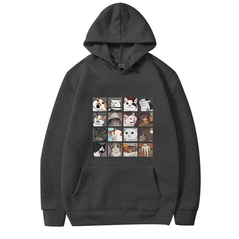 Cats Print Men'S Casual Hoodie New Men Women Funny Fashion Cool Long Sleeve Streetwear Graphics Oversiz Hoodie Unisex