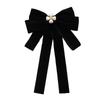 Velvet Black Ribbon Pin Beads Funerals Memorial Pin Sparkling Ribbon Badge Brooch  Men