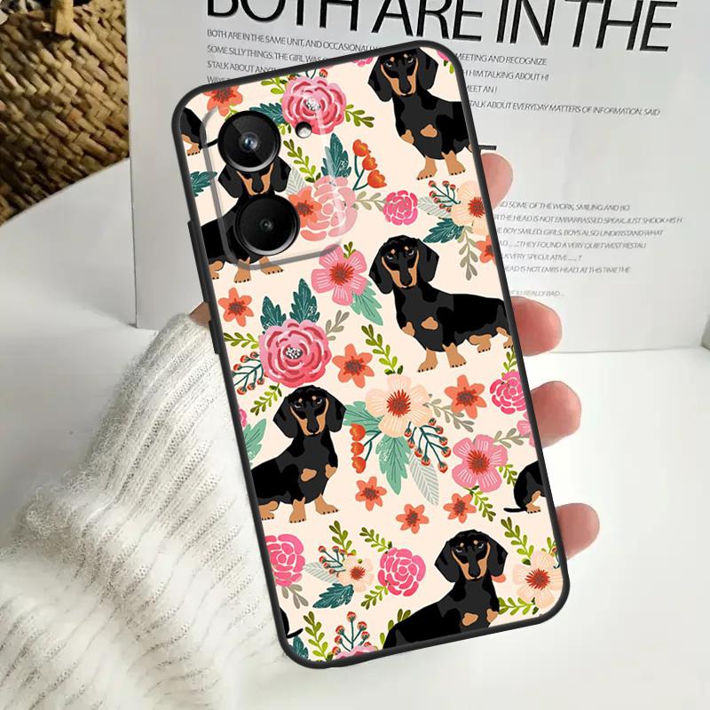 Sausage Dog Dachshund Quotes Case For Realme 9 10 11 12 Pro Plus GT5 GT Neo5 C21Y C25s C30 C31 C33 C35 C51 C53 C55 C67