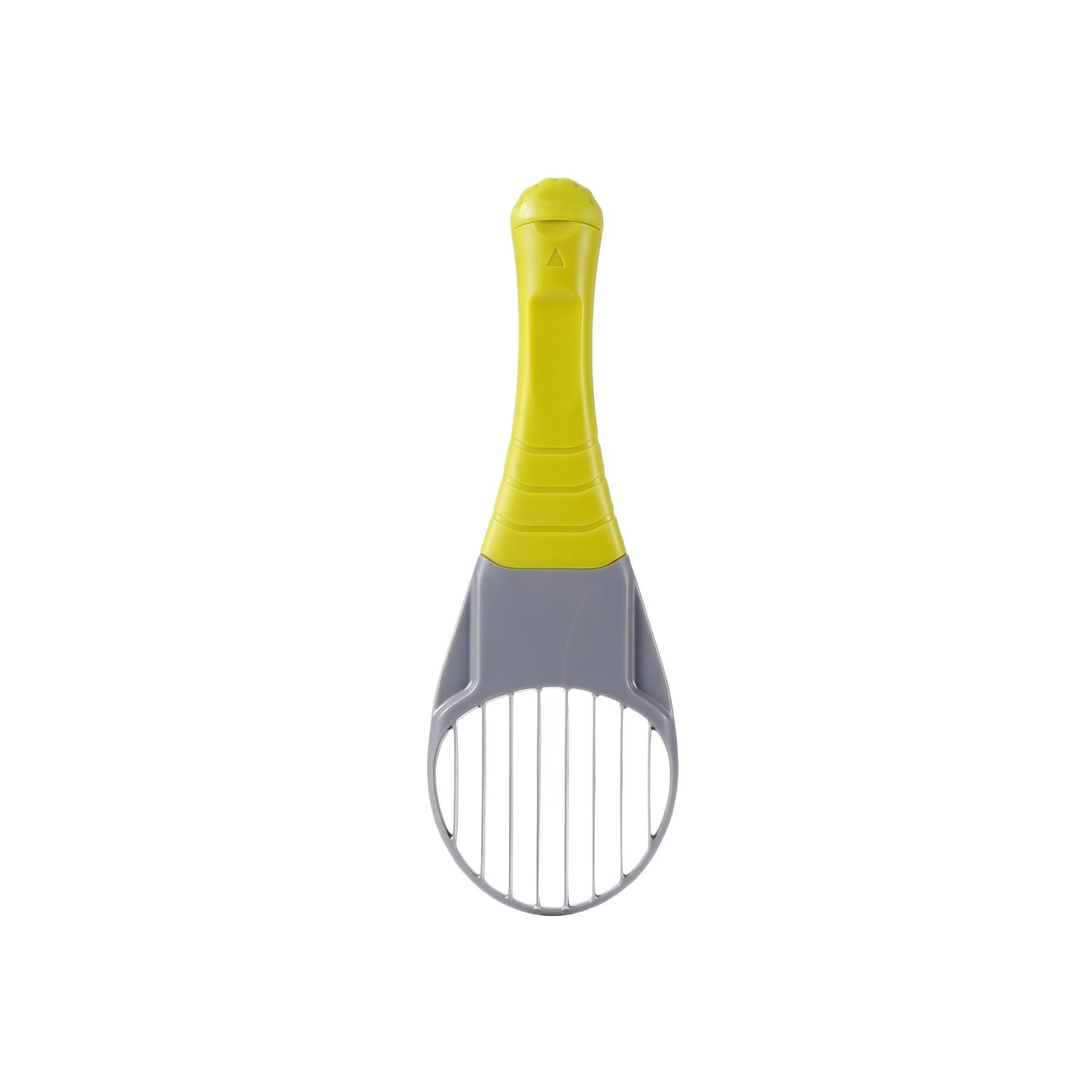 

Avocado Slicer Tool with Stainless Steel Blades and Ergonomic Handle for Pitting Slicing and Scooping Avocado Fruit Kitchen Gadget One Size жёлтый