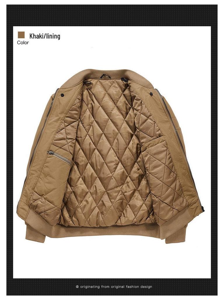 Men's Winter Warm Cotton Jacket with Detachable Fur Collar