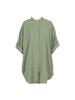 Cotton & Linen Row Button Plus Size Women's Mid-Length Short-Sleeve Loose Shirt