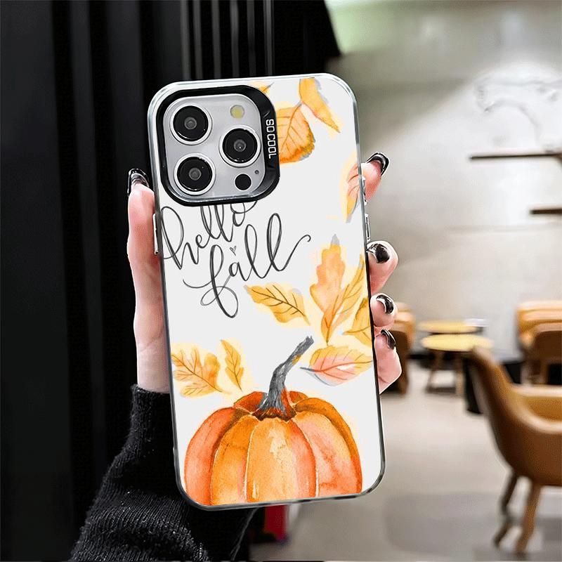 Pumpkin Happy Fall Autumn Soft Phone Case for iPhone 15 16 17 Pro Max 17Air 16E 14 Plus 13 12 Mini Shockproof Cover Back Shell