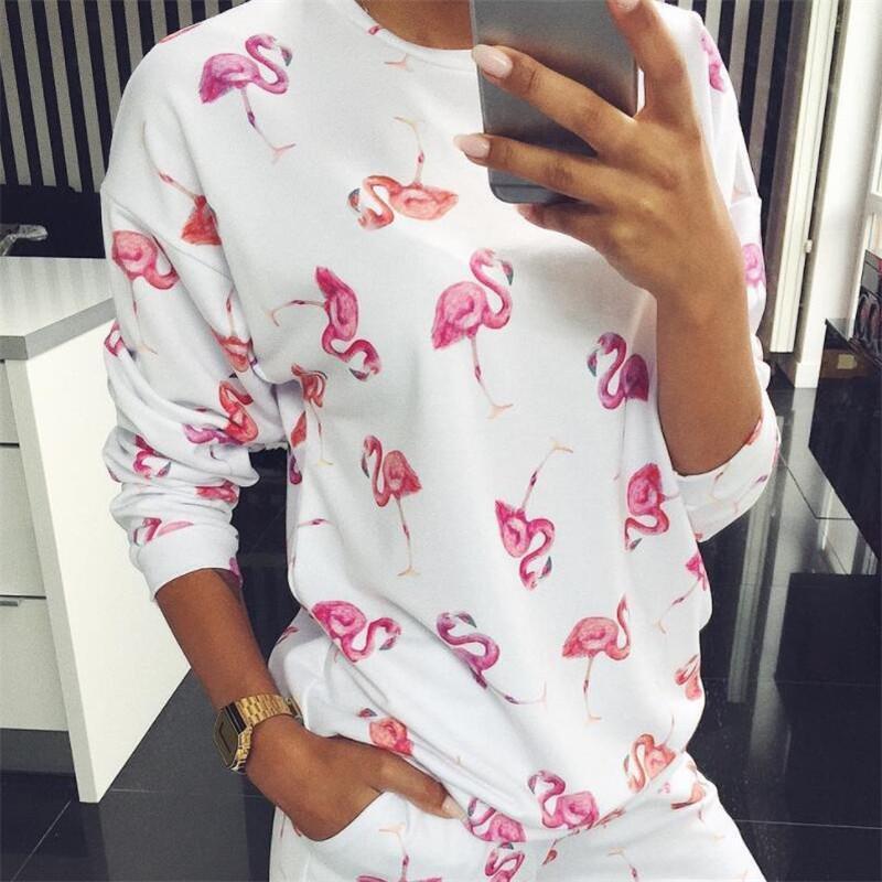 Women Pajama Sets Floral Print Long Sleeve Top Pants Sleepwear Lounge Suits