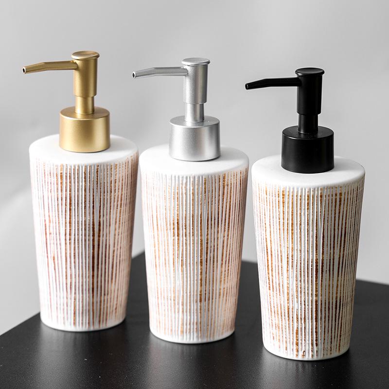 Ceramic Bathroom Soap & Lotion Dispenser Pump