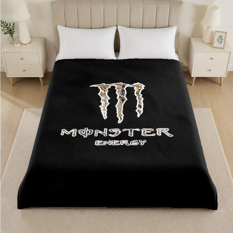 Coperta in Flanella Stampata Monster Energy Morbida Calda Coperta Plaid in Peluche Per Letto Divano Divano Uso Domestico Interno