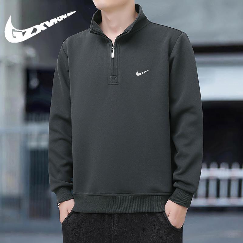 Men s Retro Half-Zip Stand Collar Hoodie - Spring 2025 Collection 4XL