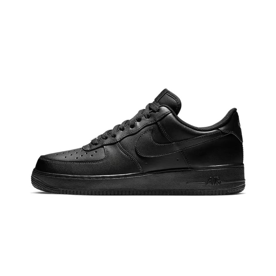 Nike Air Force 1 Slip Resistant Abrasion Resistant Low top Skateboard Shoes Unisex Black Brown CW2288-001(Team882-Louis)