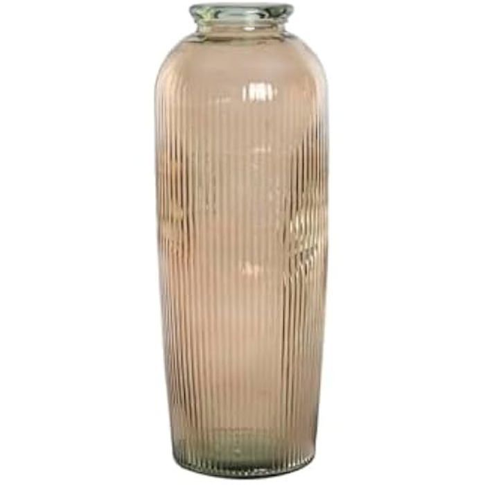 Vase - HOME ESPRIT - Taupe - Verre recyclé - 30 x 30 x 72 cm - Multicolore