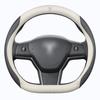 Genuine Leather Steering Wheel Cover for Tesla Model 3, Model Y, Model X - Universal Fit for All Seasons