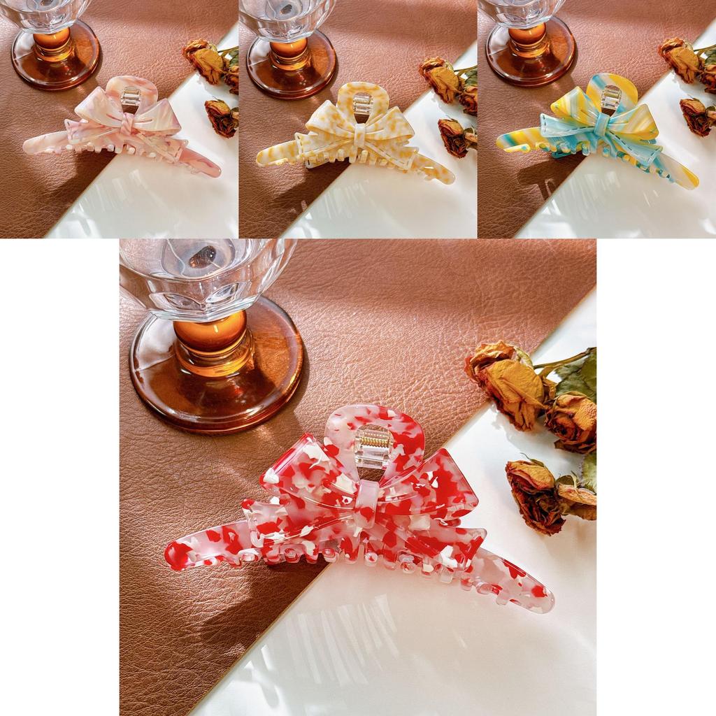 Hair Womens Fashionable Claw Clip In Sophisticated Acetate With Charming Bow Detail