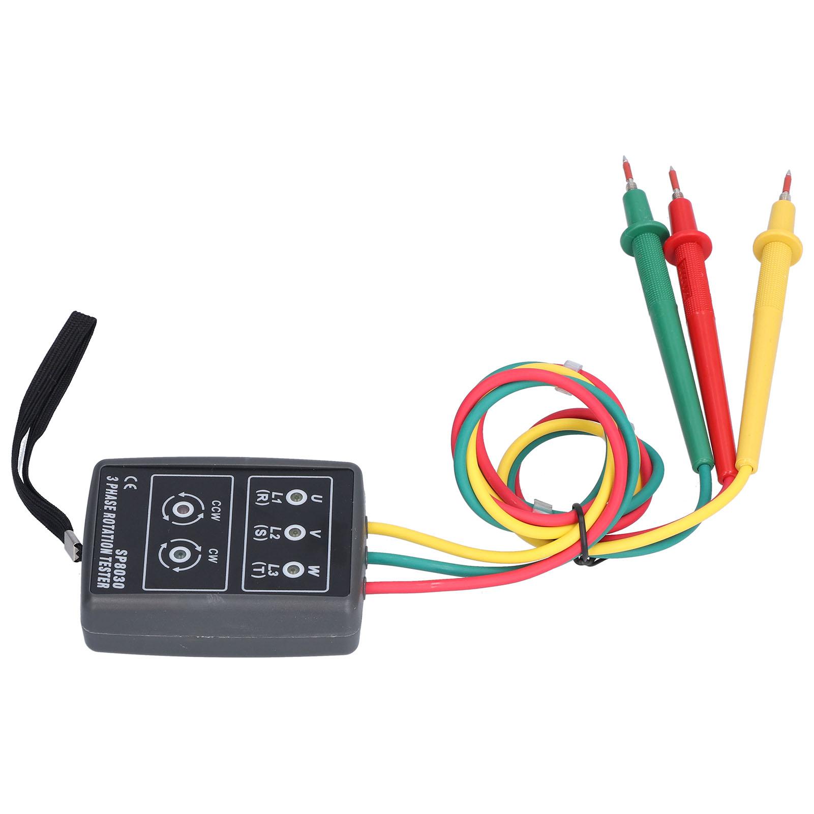 

SP8030 3 Phase Rotation Meter High Accuracy Portable Industrial Phase Sequence Meter AC 60600V