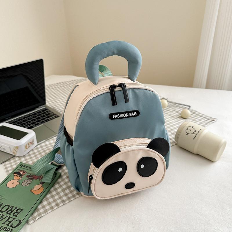 Panda Letter Shaped Backpack Childrens Cartoon Bag Detachable Strap Shoulder
