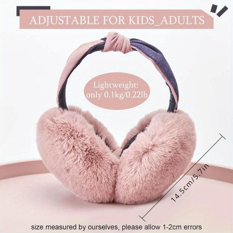1 Stück Ohrenschützer, Damen Ohrenschützer Winteraccessoires Flauschig Plüsch Faltbar für Mädchen Damen