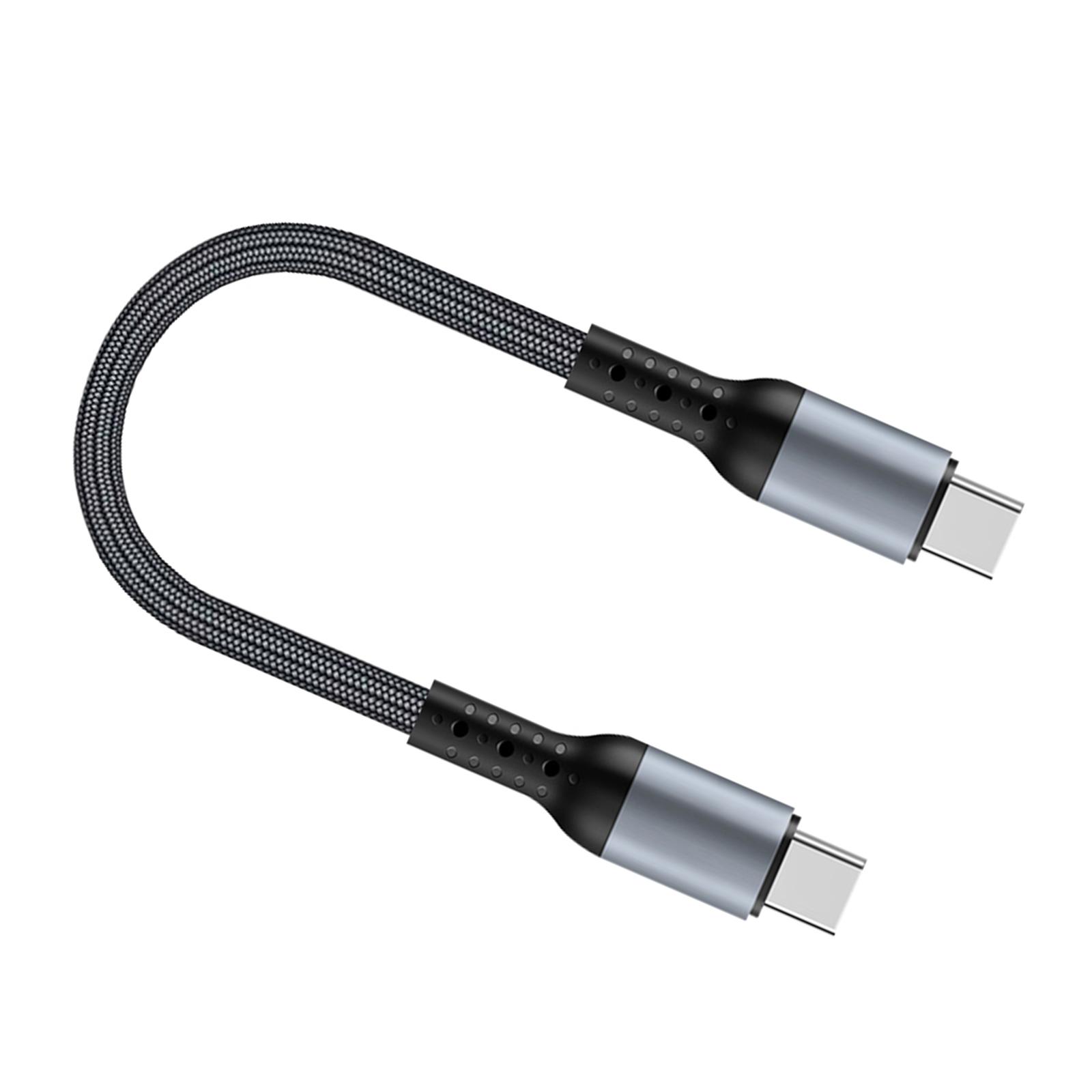 60 Вт USB C - USB C кабель для зарядки плоский нейлоновый шнур синхронизации данных — фото 4