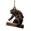 Welder Ornaments for Christmas Tree 2D Flat Welding Ornament Acrylic Christmas Tree Hanging Decoration Gifts for Men Welders