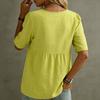 Women's Short-sleeved -color V-neck Stylish Top